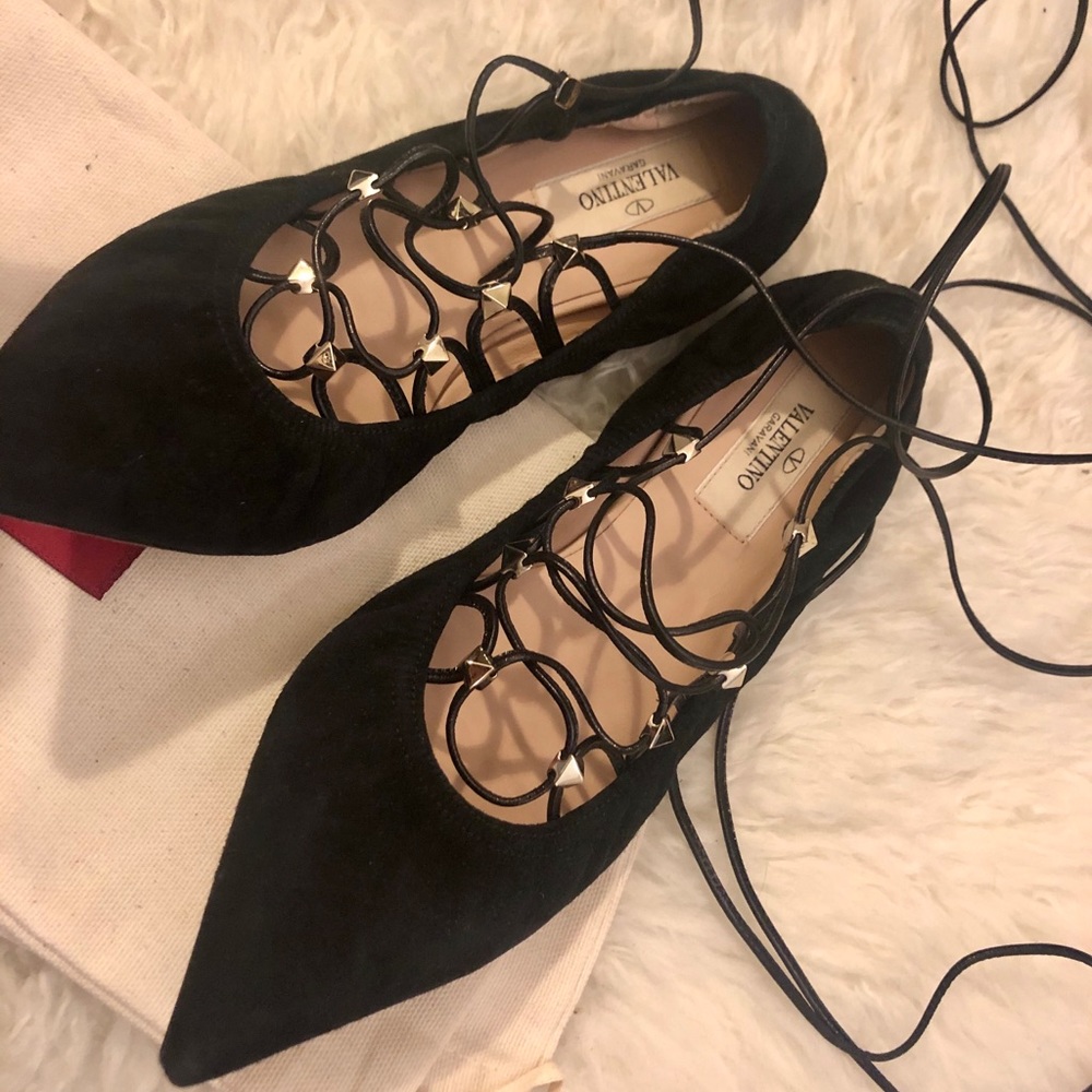 Valentino Garavani Rockstud black ballet flat